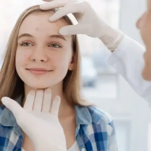 Teenager at the Dermatologist