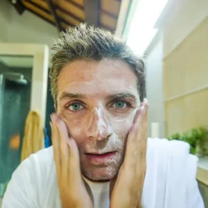 Washing the Face with Acne